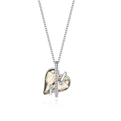 The OCEAN HEART Necklace  | S925 Silver | Liora Crystal