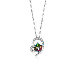 The AURORA HEART Necklace  | S925 Silver | Liora Crystal