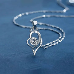 Heart - to - Heart Diamond Necklace - Liora