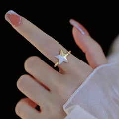Celestial Duality Ring | Sustainable Metal | Mother-of-Pearl