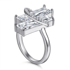 8ct Emerald Cut Sparkle Ring | S925 Silver | Liora Gems