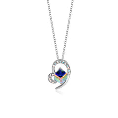 The AURORA HEART Necklace  | S925 Silver | Liora Crystal