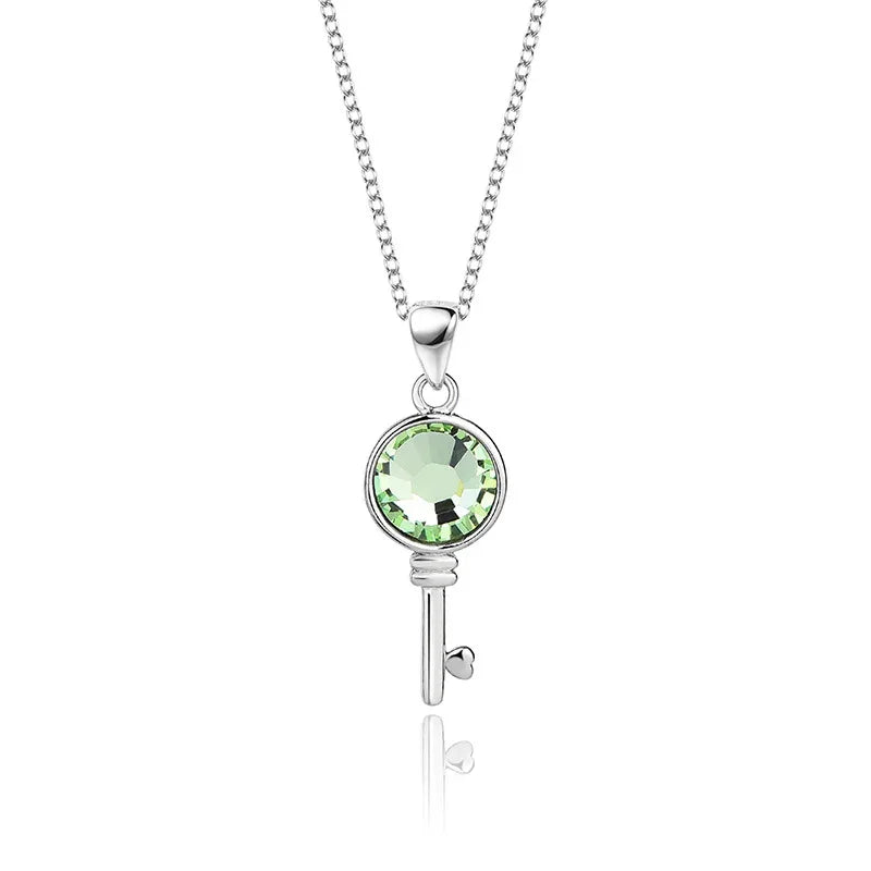 Liora Key Necklace | S925 Silver | Liora Crystal
