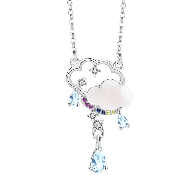 Whisper of Clouds Necklace  | S925 Silver | Topaz