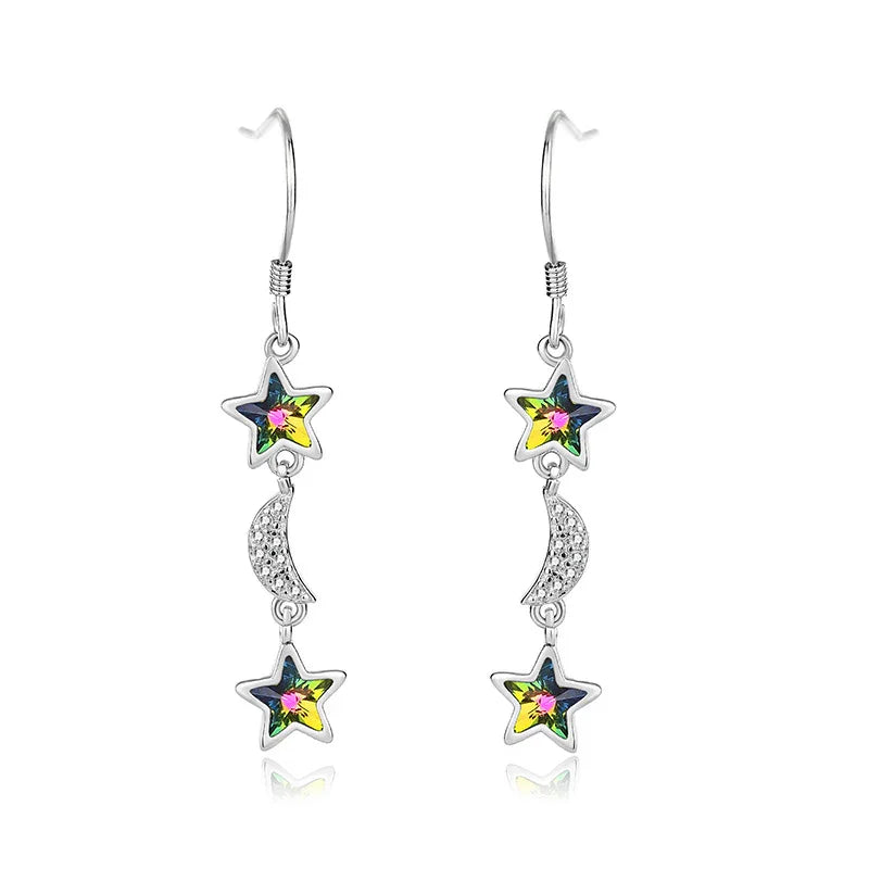 Liora Stellar Nocturne Drop Earrings  | S925 Silver | Liora Crystal