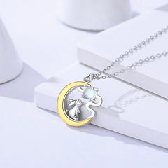 Lunar Rabbit Necklace  | S925 Silver | Moonstone