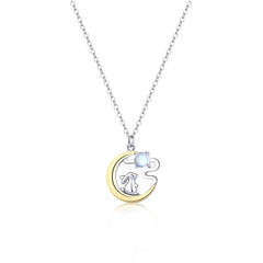 Lunar Rabbit Necklace  | S925 Silver | Moonstone