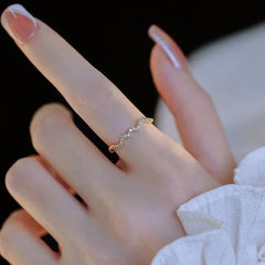 Golden Ripple Ring | Sustainable Metal | Liora Gems