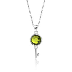 Liora Key Necklace | S925 Silver | Liora Crystal