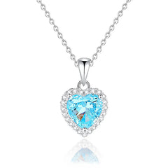 Frosted Heart Necklace | S925 Silver | Liora Gems
