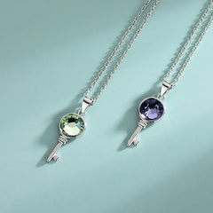 Liora Key Necklace | S925 Silver | Liora Crystal