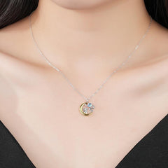 Lunar Rabbit Necklace  | S925 Silver | Moonstone