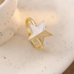 Celestial Duality Ring | Sustainable Metal | Mother-of-Pearl