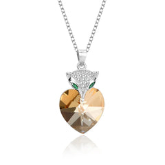 Enchanted Fox Ombré Necklace | S925 Silver | Liora Crystal
