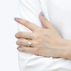 1.5ct Stellar Halo Ring | S925 Silver | Liora Gems