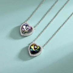 Ocean’s Heart Pendant Necklace | S925 silver | Liora Crystal