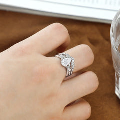 Rose Garden Ring Set | S925 silver | Liora Gems