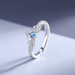 Blue Feather Crown and Oath of Golden Glow | S925 Silver | Liora Gem