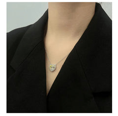 Ocean’s Heart Pendant Necklace | S925 silver | Liora Crystal