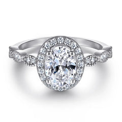 1.5ct Stellar Halo Ring | S925 Silver | Liora Gems