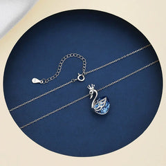Regal Swan Luster Necklace | S925 Silver | Liora Crystal