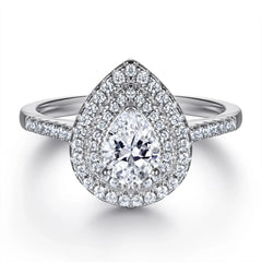 1.25ct Blush Teardrop Ring | S925 Silver | Liora Gems