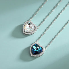 Ocean’s Heart Pendant Necklace | S925 silver | Liora Crystal