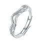 Ocean Crest Band and Starlight Vine Band | S925 Silver | Luminous enamel