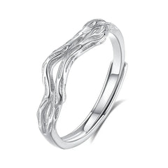 Ocean Crest Band and Starlight Vine Band | S925 Silver | Luminous enamel