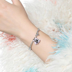 Dusky Enchantment Rabbit Bracelet | Sustainable Metal | Enamel