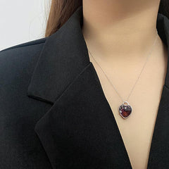 Heartlock Necklace  | S925 Silver | Liora Crystal