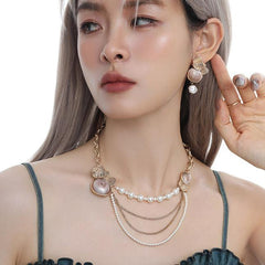 Vintage Pearl Statement Necklace | Sustainable Metal | Pearl