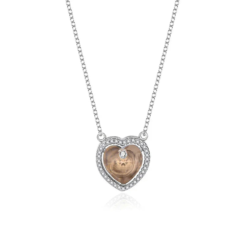 Ocean’s Heart Pendant Necklace | S925 silver | Liora Crystal