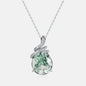Snake & Forest Pendant | S925 Silver | Moss Agate