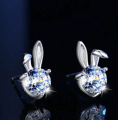 Spirit Rabbit Sparkling Diamond Earrings - Liora