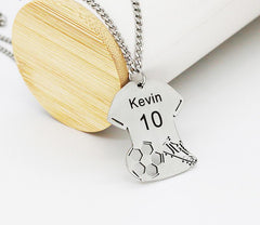 Wear Your Pride: Custom Football Name & Number Necklace