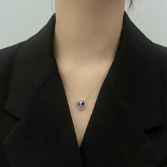 Ocean’s Heart Pendant Necklace | S925 silver | Liora Crystal