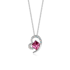 The AURORA HEART Necklace  | S925 Silver | Liora Crystal