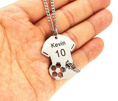 Wear Your Pride: Custom Football Name & Number Necklace