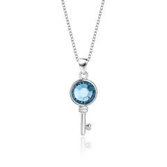 Liora Key Necklace | S925 Silver | Liora Crystal