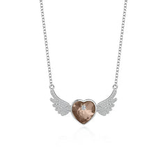 The SERAPH WING Heart Necklace  | S925 Silver | Liora Crystal
