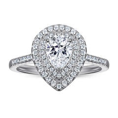 1.25ct Blush Teardrop Ring | S925 Silver | Liora Gems