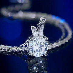 Moon - charm Bunny Moissanite Bracelet - Liora