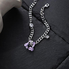 Dusky Enchantment Rabbit Bracelet | Sustainable Metal | Enamel