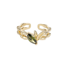 Golden Bamboo Ring | Sustainable Metal | Liora Gems