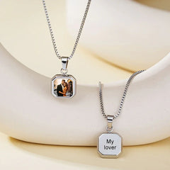 "Secret Heartbeat" Thermo-Sensitive Photo Locket Necklace