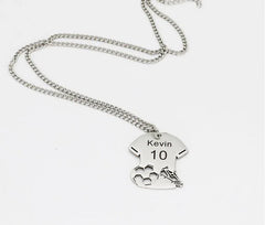Wear Your Pride: Custom Football Name & Number Necklace