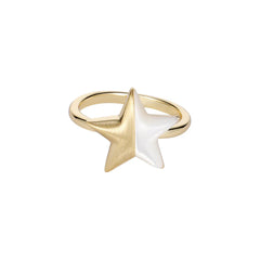 Celestial Duality Ring | Sustainable Metal | Mother-of-Pearl