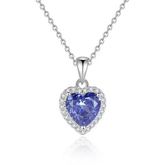 Frosted Heart Necklace | S925 Silver | Liora Gems