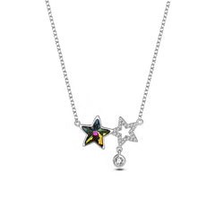 Celestial Twins Star Necklace  | S925 Silver | Liora Crystal